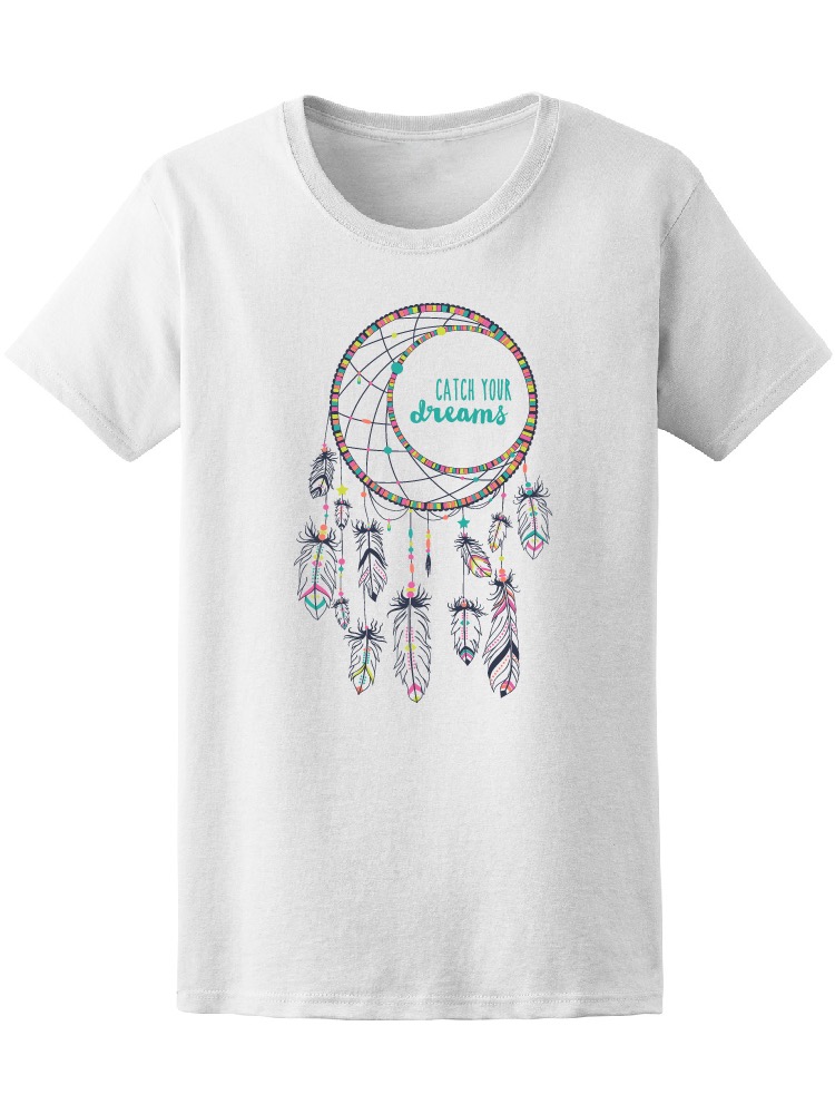 Foto 2 pulgar | Playera Smartprintsink para Mujer Atrapasueños Colores Pastel con Plumas color Blanco