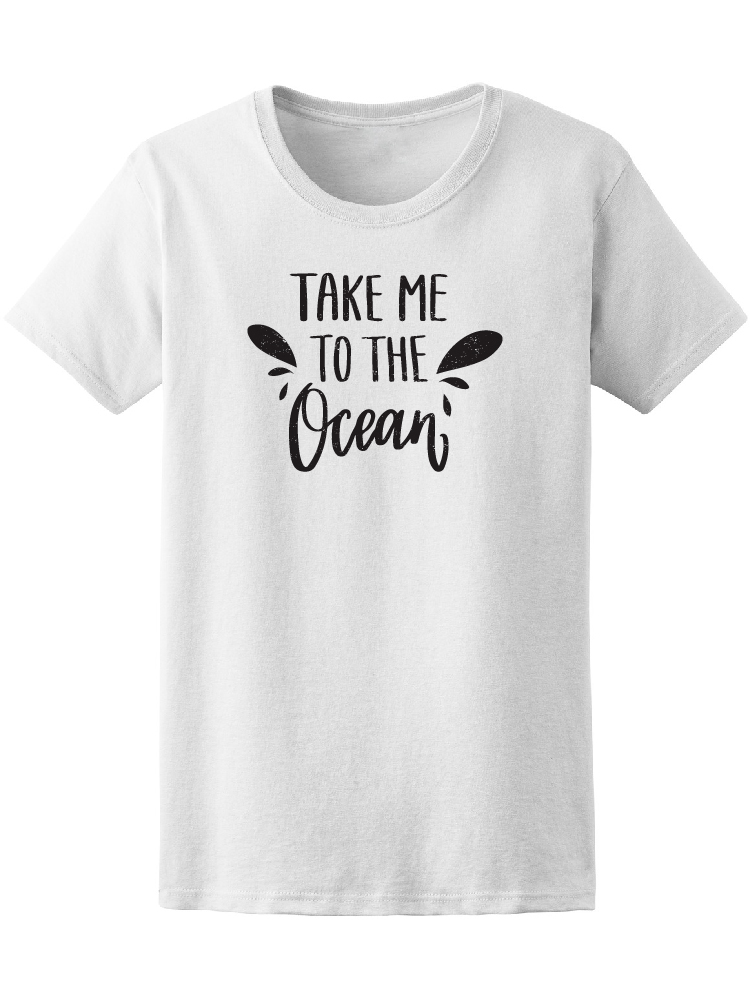 Foto 2 pulgar | Playera Smartprintsink Mujer Llévame al Océano Frase color Blanco y Negro