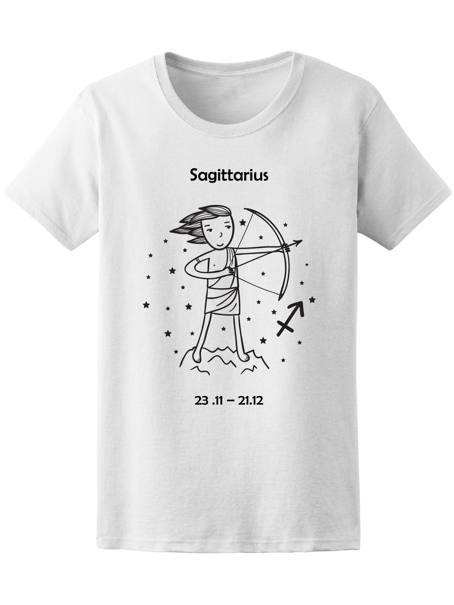 Foto 2 pulgar | Playera Smartprintsink color Blanco para Mujer Signo  Sagitario