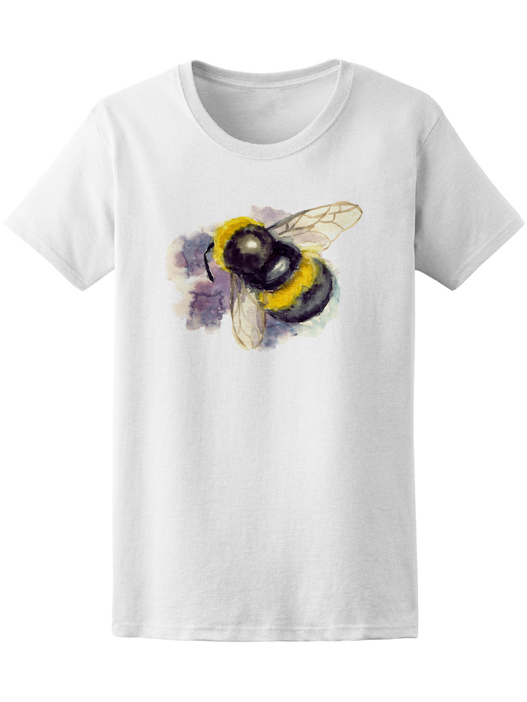 Foto 1 | Playera Smartprintsink color Blanco para Mujer Acuarela de Abeja