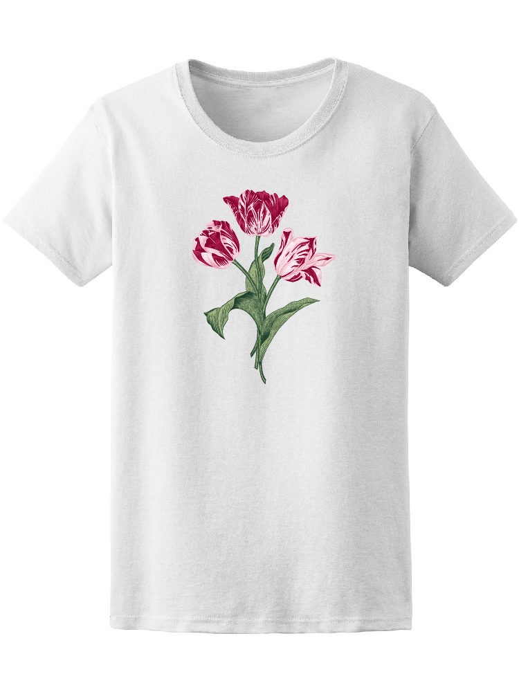 Foto 2 pulgar | Playera Smartprintsink para Mujer Ilustración Tulipanes Rembrandt