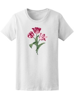 Foto 1 | Playera Smartprintsink para Mujer Ilustración Tulipanes Rembrandt
