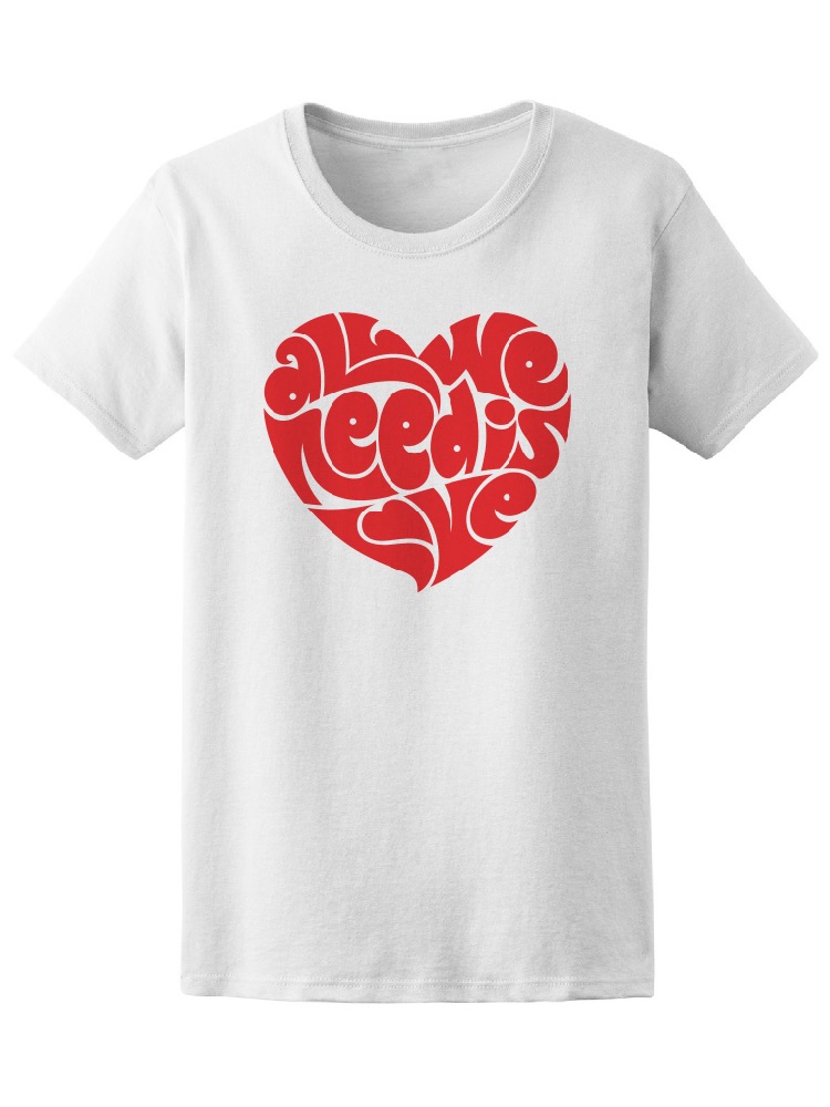 Foto 2 pulgar | Playera Mujer Todo lo que Necesitamos es Amor Smartprintsink Blanco