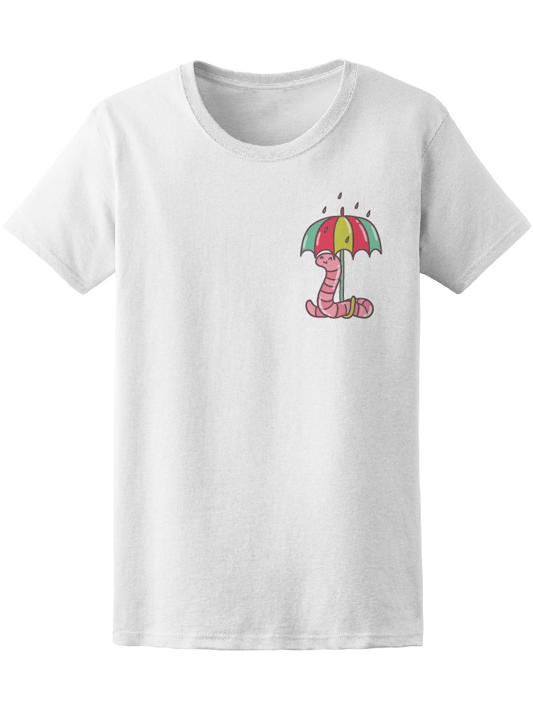 Foto 2 pulgar | Playera Smartprintsink Mujer Ilustración Gusanito con Paraguas
