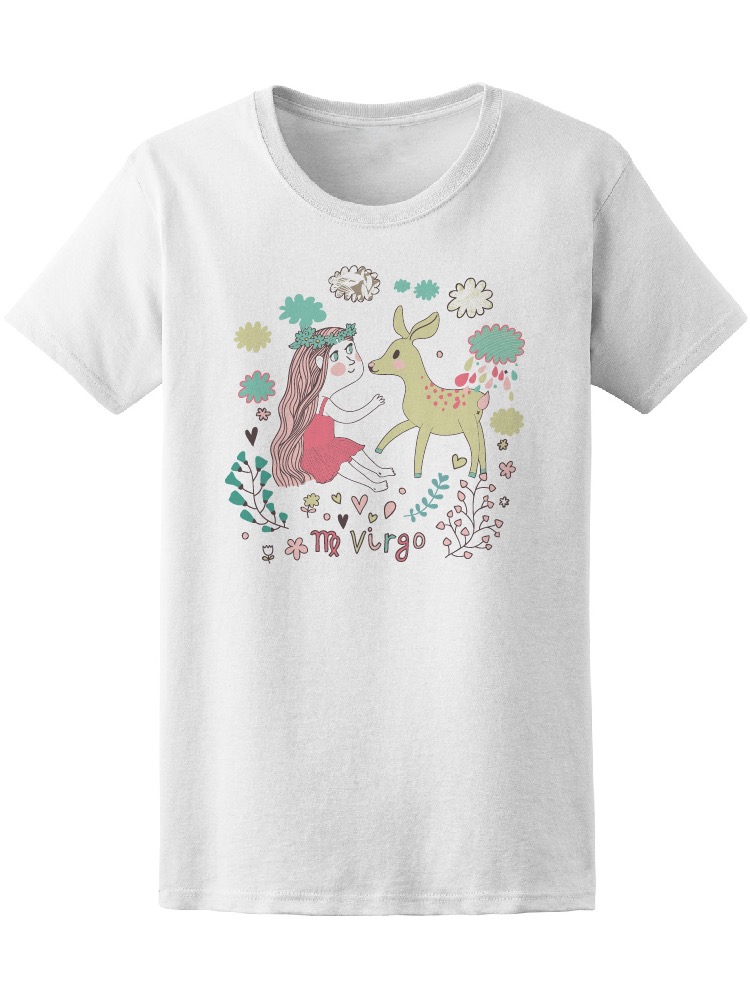 Foto 2 pulgar | Playera Smartprintsink color Blanco para Mujer Niña Virgo