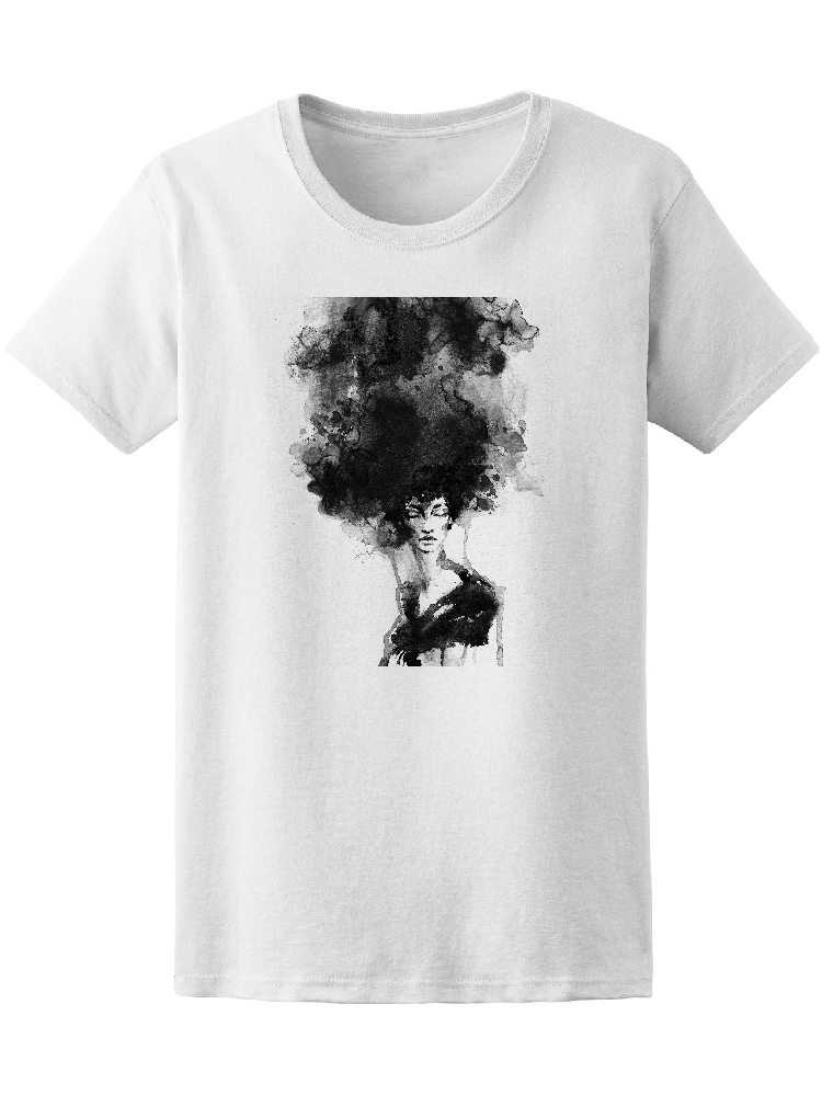 Playera Smartprintsink Mujer Silueta Femenina Acuarelas Blanco y Negro