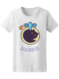 Foto 1 | Playera Smartprintsink color Blanco para Mujer Signo Acuario