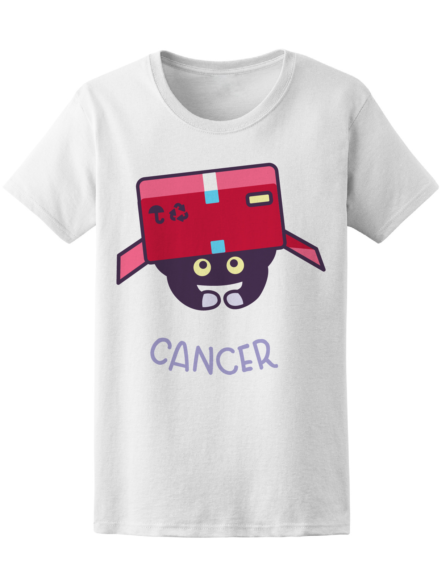 Playera Smartprintsink color Blanco para Mujer Signo Cáncer