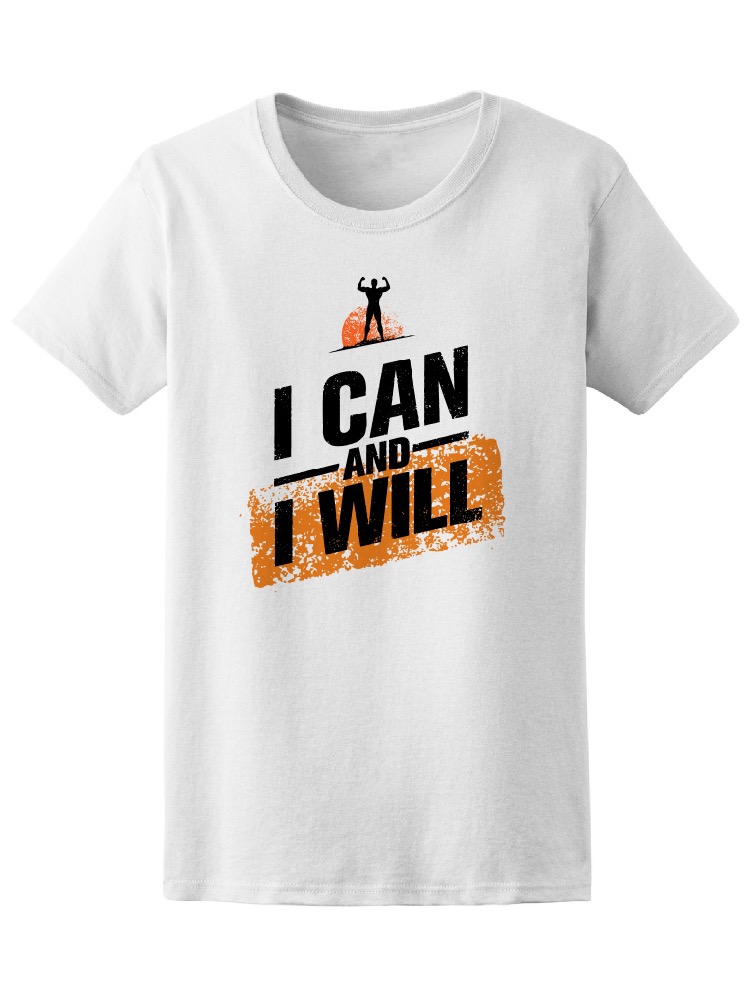 Playera para Mujer Smartprintsink color Blanco Yo Puedo y Lo Hare