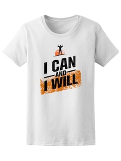 Foto 1 | Playera para Mujer Smartprintsink color Blanco Yo Puedo y Lo Hare