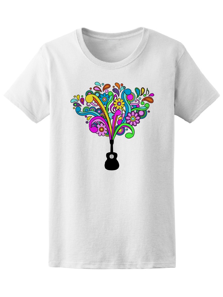Foto 2 pulgar | Playera Smartprintsink para Mujer Guitarra con Arte Groovy