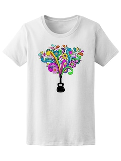 Foto 1 | Playera Smartprintsink para Mujer Guitarra con Arte Groovy