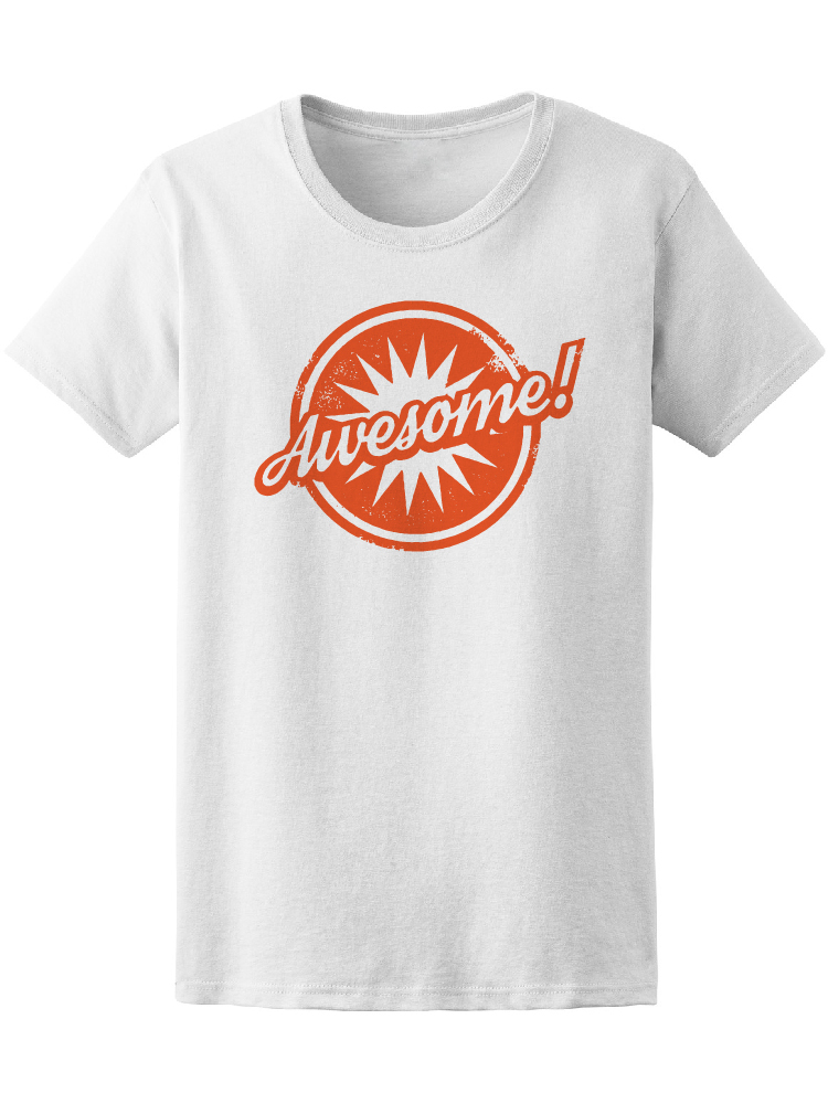 Foto 2 pulgar | Playera Smartprintsink Mujer Asombroso Frase Sobre Logo Naranja