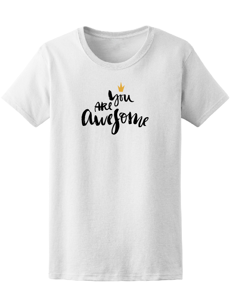 Foto 2 pulgar | Playera para Mujer Frase Tu Eres Asombrosa Smartprintsink color Blanco
