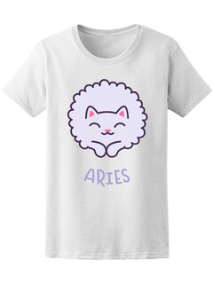 Foto 1 | Playera Smartprintsink color Blanco para Mujer Signo Aries