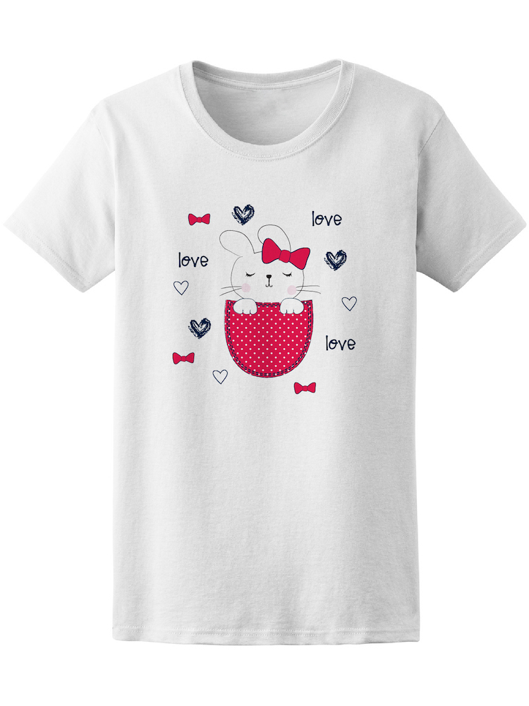 Playera Smartprintsink color Blanco para Mujer Conejito