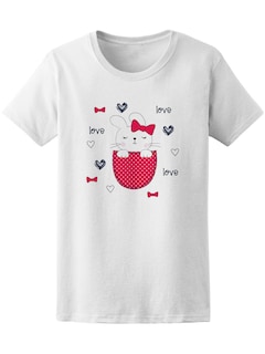 Foto 1 | Playera Smartprintsink color Blanco para Mujer Conejito