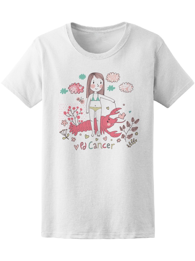 Foto 2 pulgar | Playera Smartprintsink color Blanco para Mujer Niña Cáncer