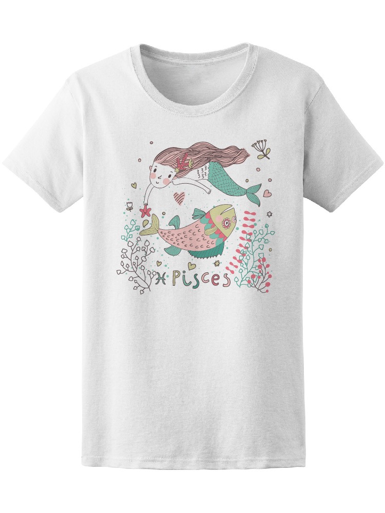 Playera Smartprintsink color Blanco para Mujer Niña Piscis