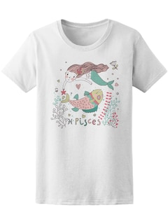 Foto 1 | Playera Smartprintsink color Blanco para Mujer Niña Piscis