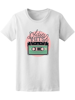 Foto 1 | Playera Smartprintsink Mujer Hits Viejitos Cassette 90s