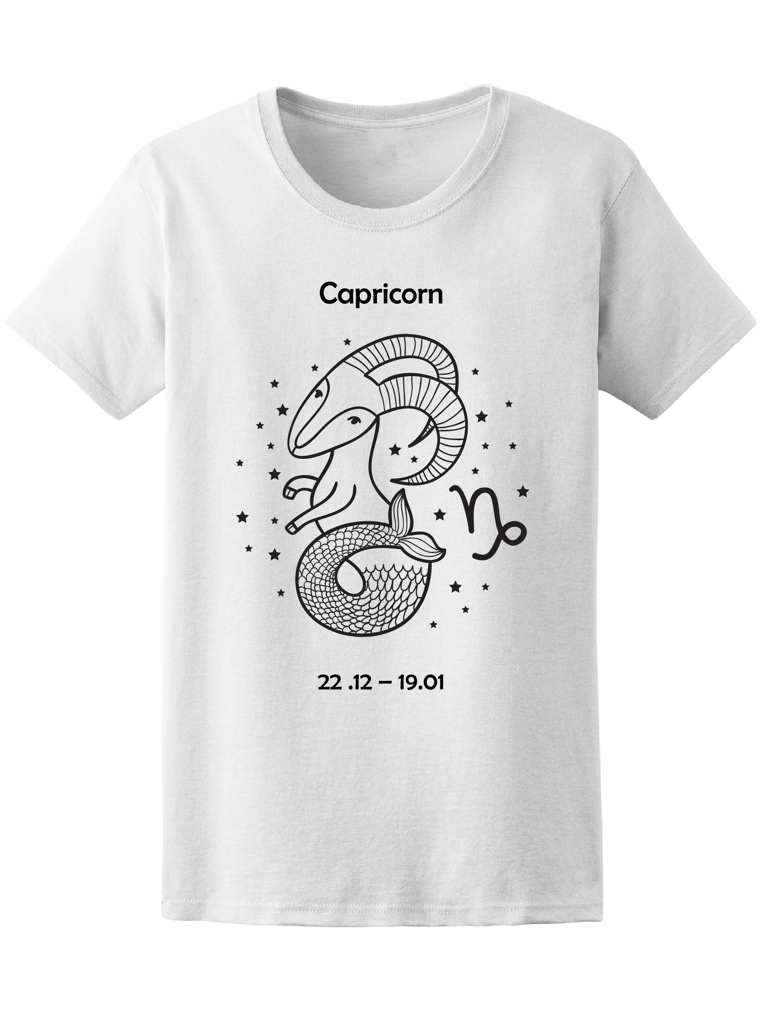 Foto 2 pulgar | Playera Smartprintsink color Blanco para Mujer Signo  Capricornio