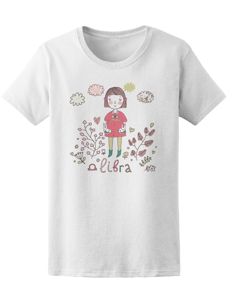 Foto 2 pulgar | Playera Smartprintsink color Blanco para Mujer Niña Libra con Conejos