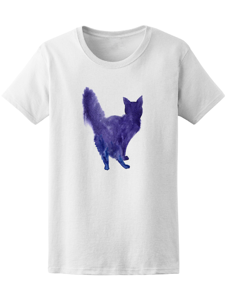Foto 2 pulgar | Playera Smartprintsink color Blanco para Mujer Ilustración Gato