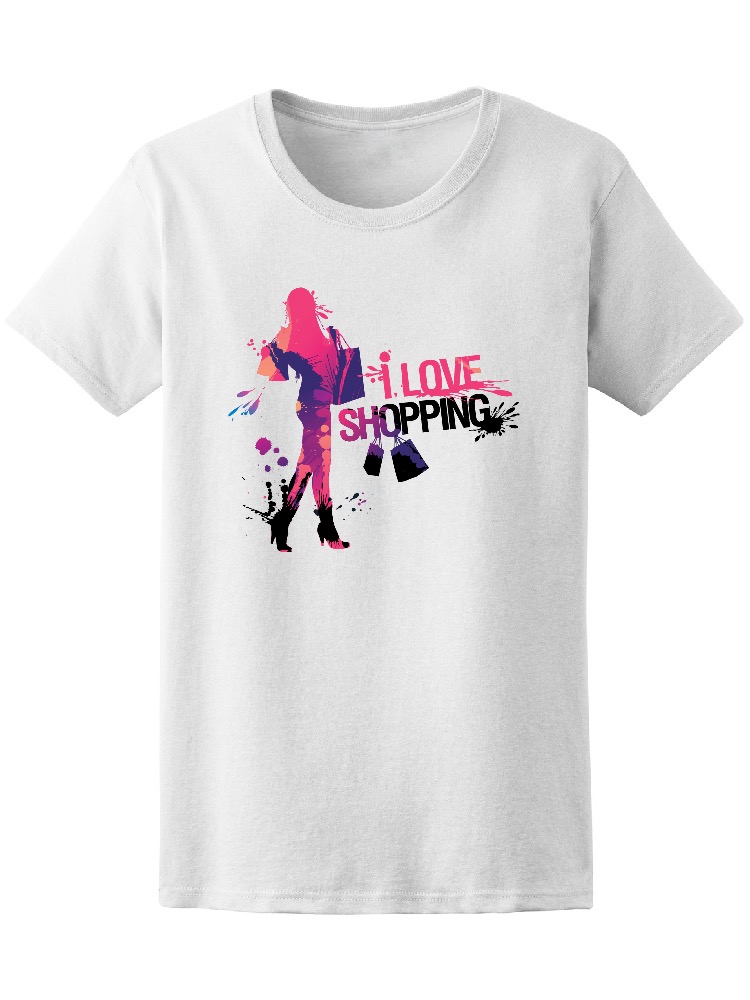 Playera Smartprintsink para Mujer Amo Salir de Compras