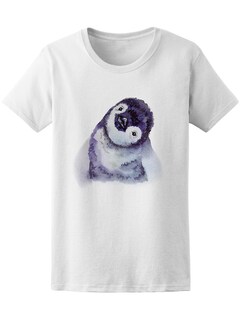 Foto 1 | Playera Smartprintsink color Blanco para Mujer Bebé Pingüino
