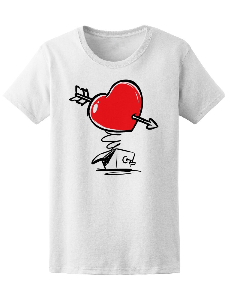 Playera Smartprintsink para Mujer Corazón con Flecha en Caja Sorpresa