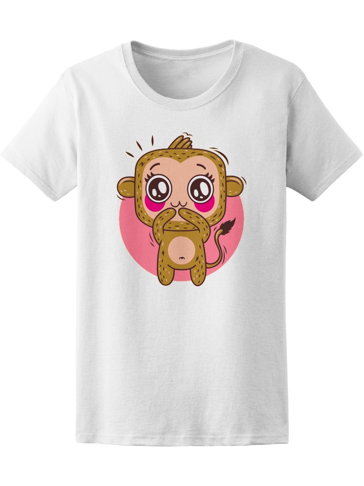 Playera Smartprintsink para Mujer Ilustración Animales Kawaii Mono