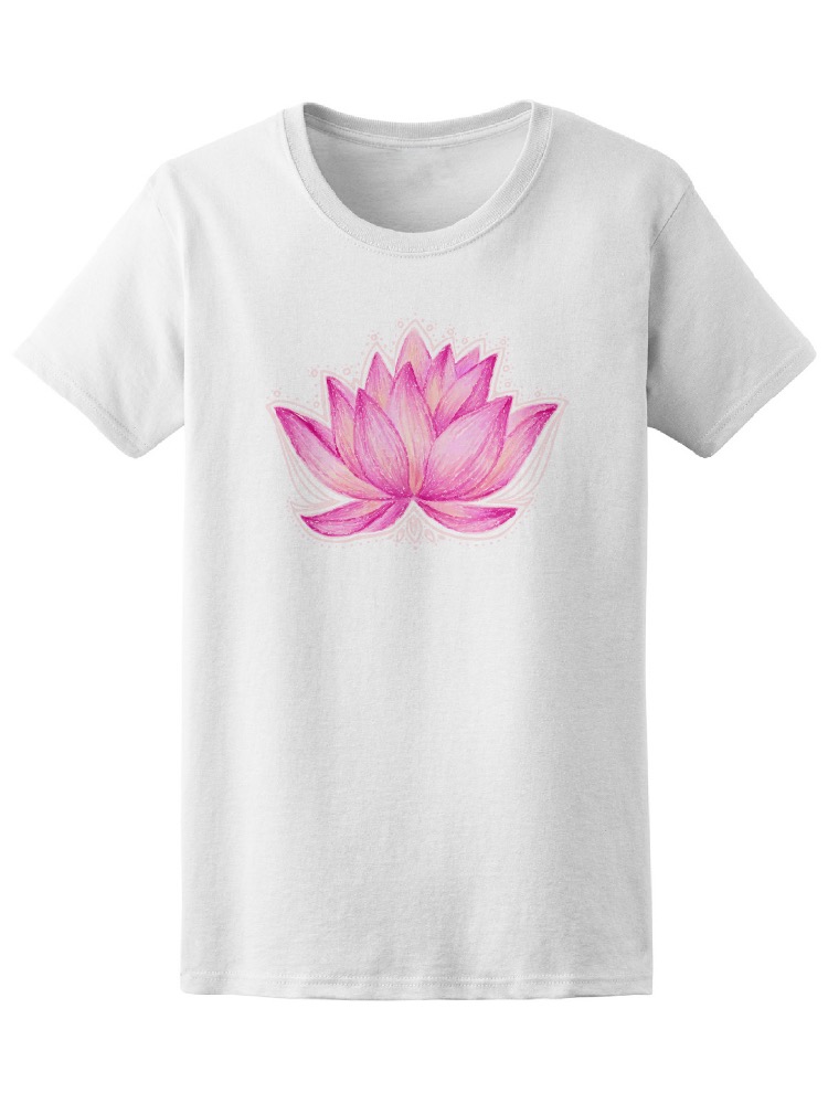Playera Smartprintsink Mujer Flor de Loto Rosa a Lápiz