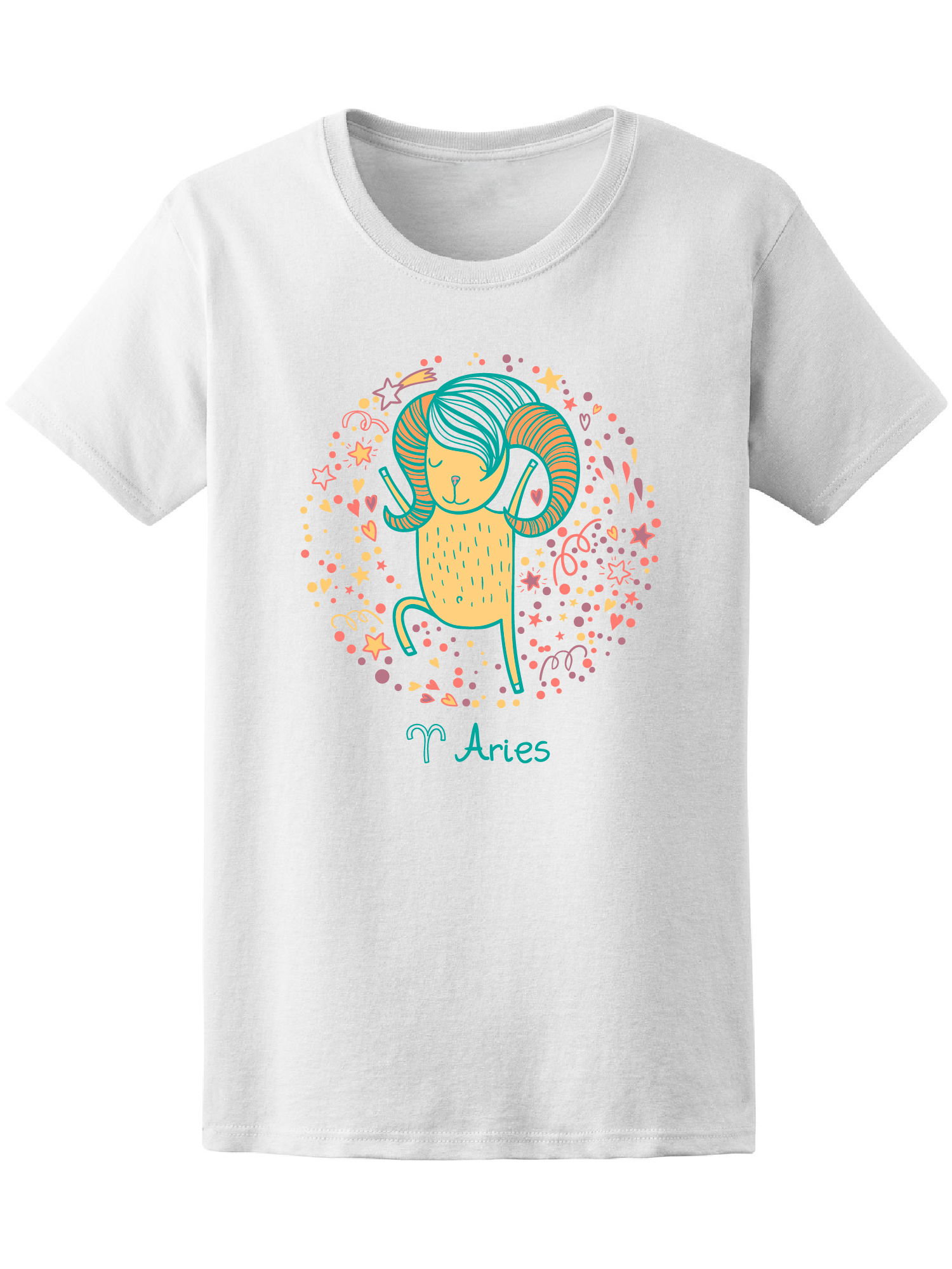Foto 2 pulgar | Playera Smartprintsink color Blanco para Mujer Signo Aries