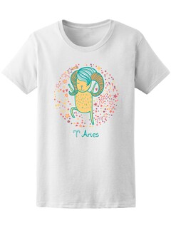 Foto 1 | Playera Smartprintsink color Blanco para Mujer Signo Aries