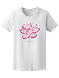 Foto 1 | Playera Smartprintsink para Mujer Flor de Loto Ilustración a Lápiz