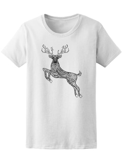 Foto 1 | Playera Smartprintsink para Mujer Ilustración Alce con Arte Mandala