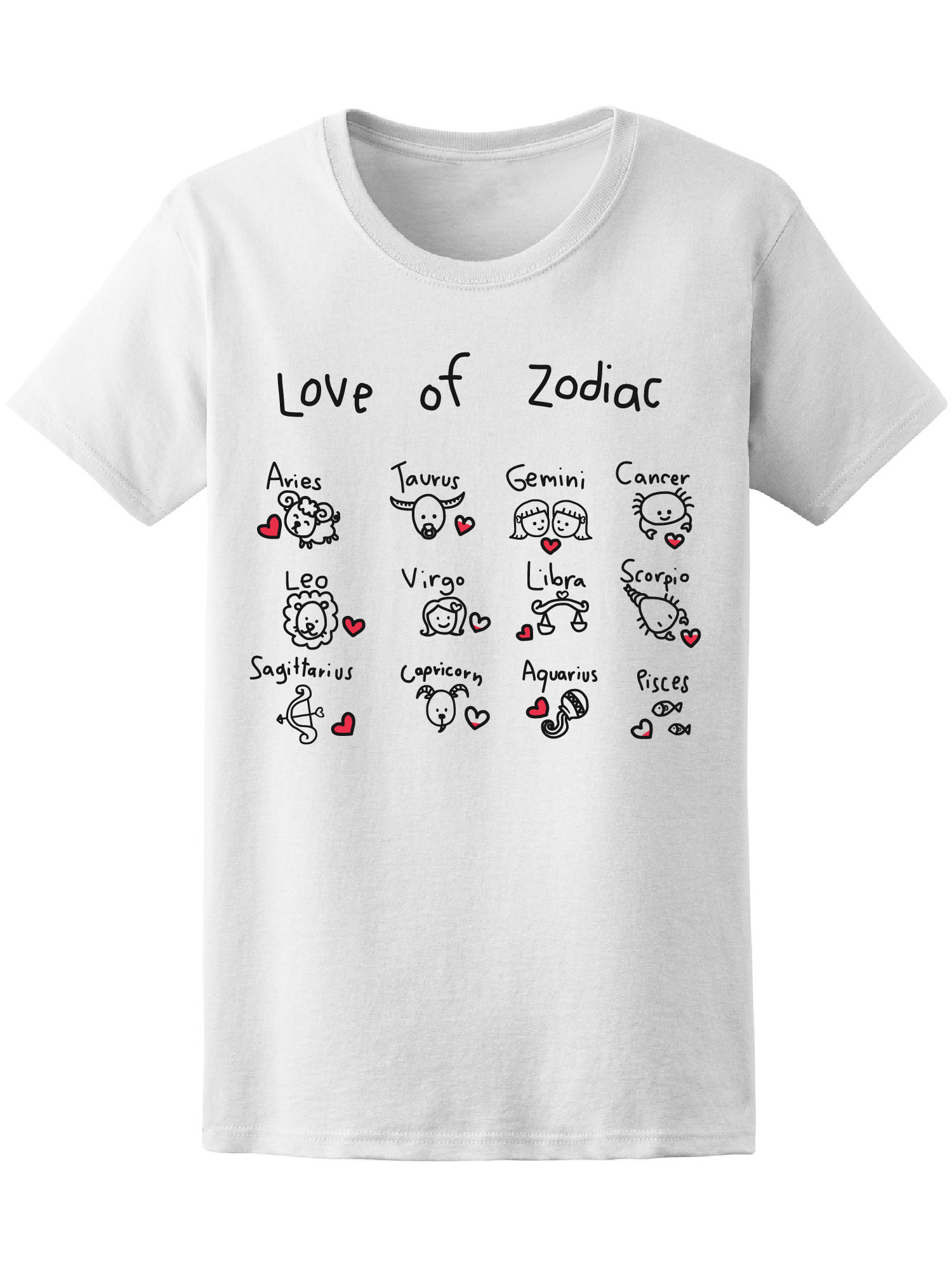Foto 2 pulgar | Playera Smartprintsink color Blanco para Mujer Signos Zodiacales
