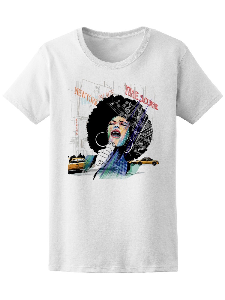 Foto 2 pulgar | Playera para Dama Smartprintsink New York color Blanco Estampada