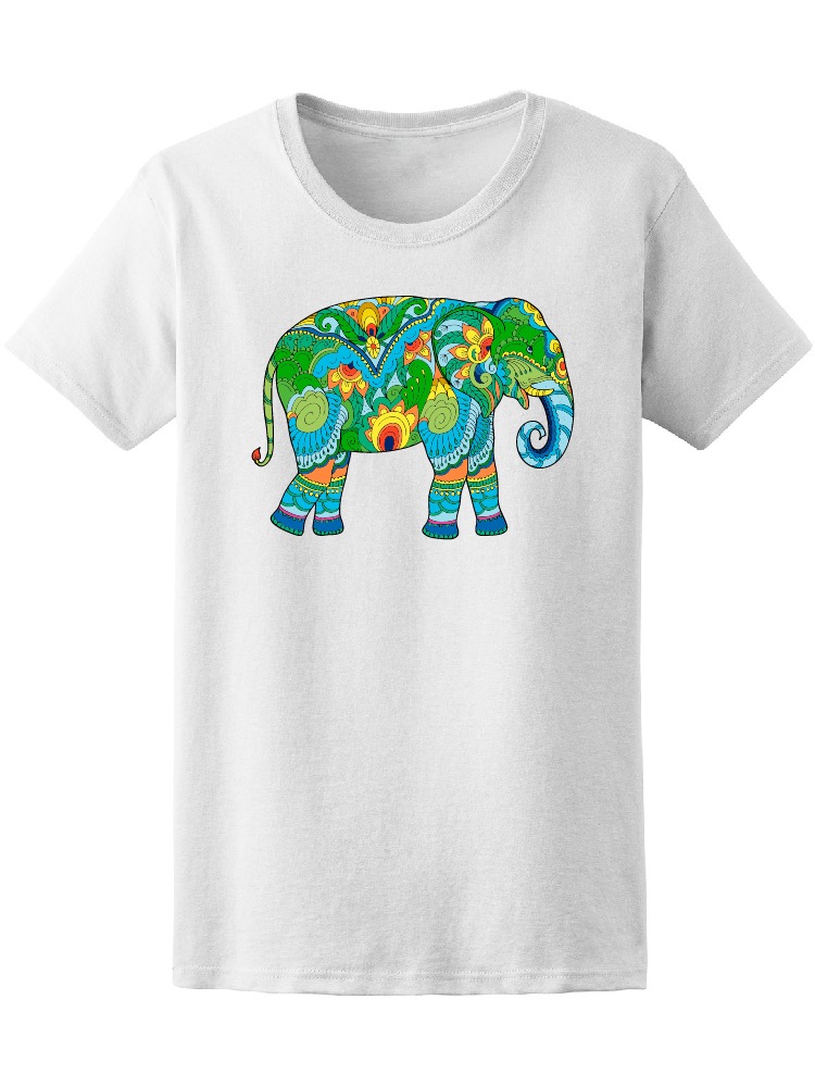 Foto 2 pulgar | Playera Smartprintsink Mujer Elefante con Mándala a Color