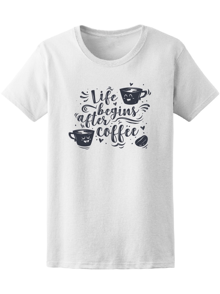 Foto 2 pulgar | Playera Smartprintsink Mujer La Vida Comienza Con El Café