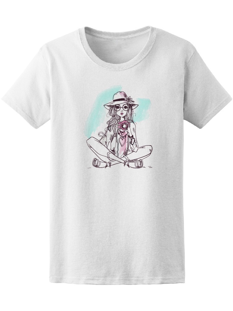 Foto 2 pulgar | Playera Smartprintsink Mujer con Cámara Fotográfica