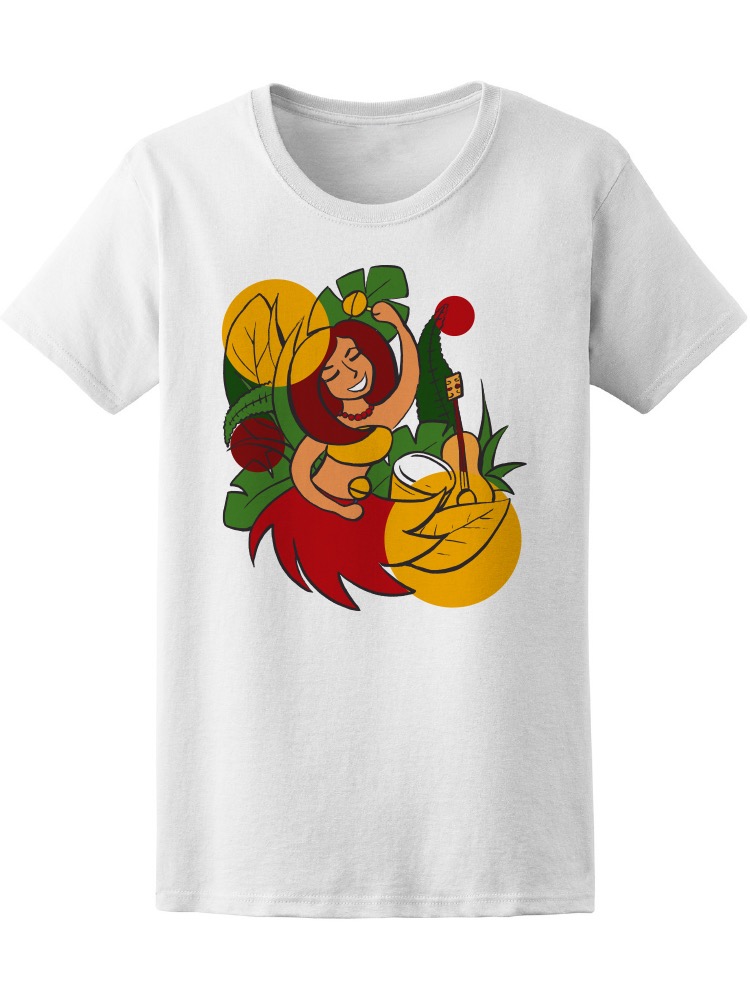 Foto 2 pulgar | Playera Smartprintsink para Mujer Diseño Bailarina Hawaiana