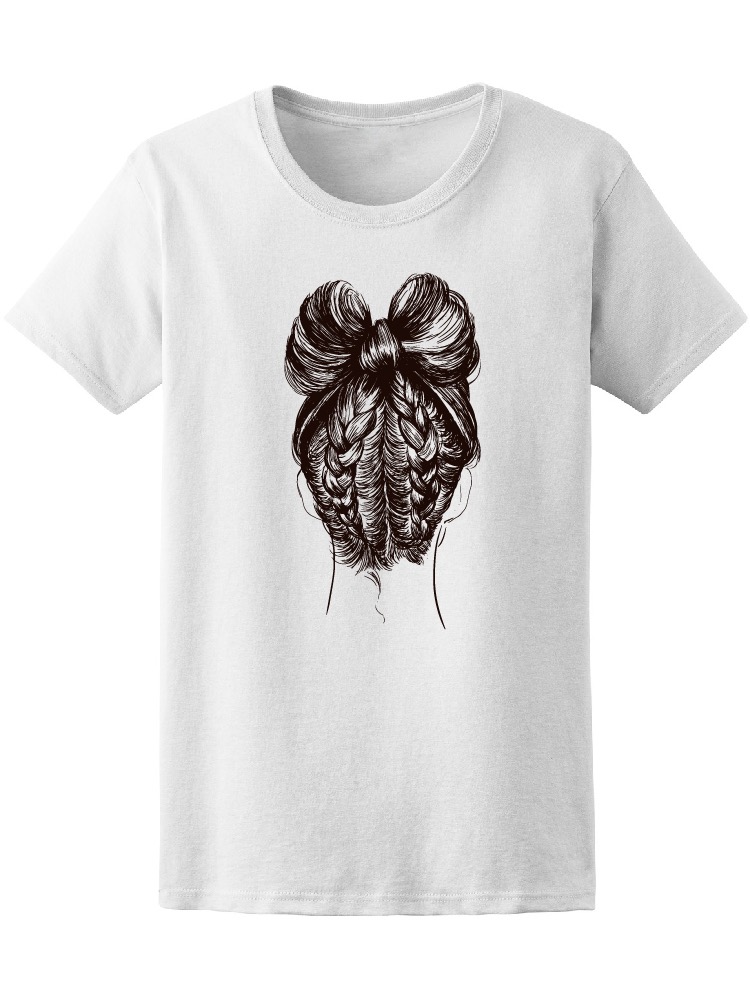 Foto 2 pulgar | Playera Smartprintsink Mujer Con Cabello Sujeto En Moño