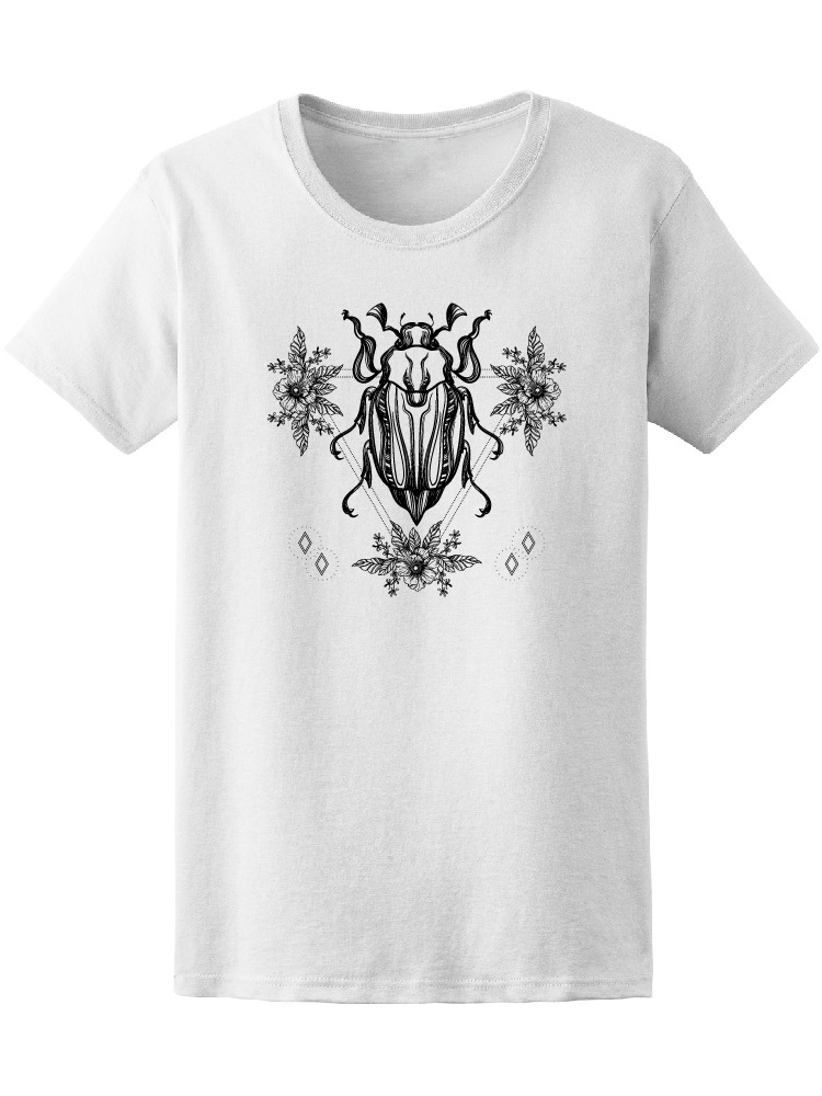 Foto 2 pulgar | Playera Smartprintsink Mujer Escarabajo Con Rosas