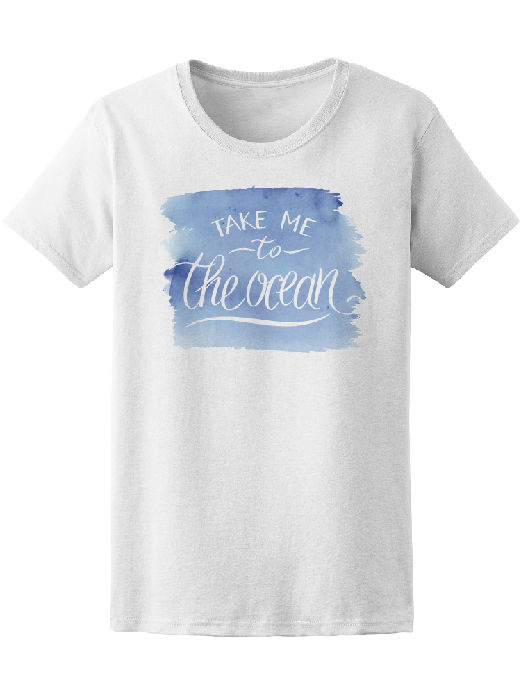 Foto 1 | Playera Smartprintsink color Blanco para Mujer Llévame al Océano