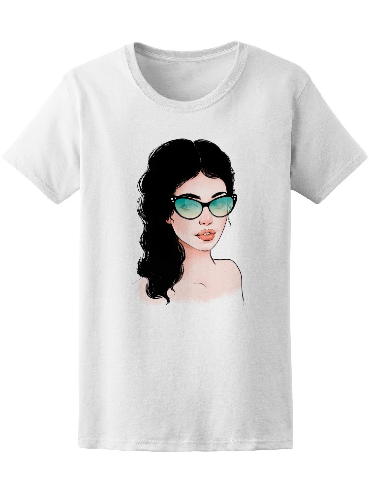 Foto 2 pulgar | Playera Mujer con Lentes de Sol Smartprintsink Blanco