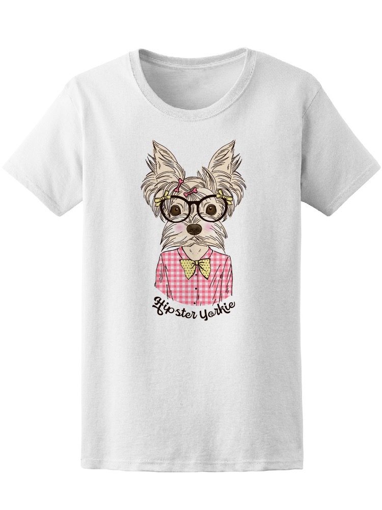 Foto 2 pulgar | Playera Smartprintsink para Mujer Diseño Hipster Terrier
