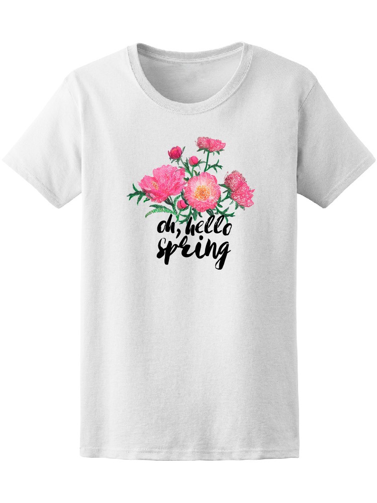 Playera SmartPrintsInk para Mujer Diseño Hola Primavera
