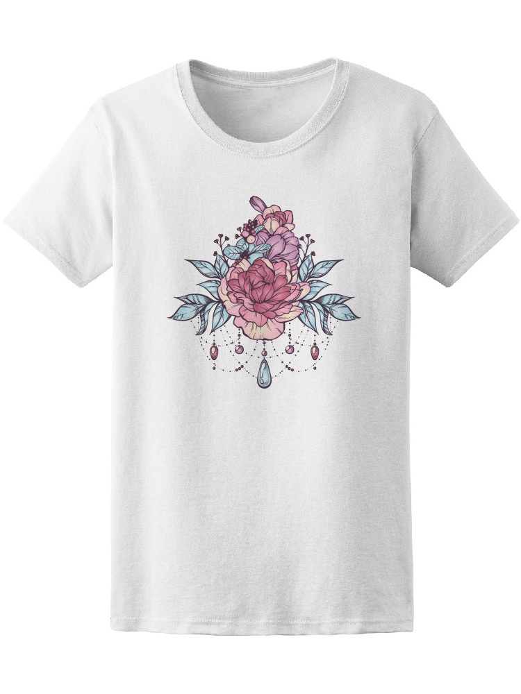 Foto 2 pulgar | Playera Smartprintsink color Blanco para Mujer Candelabro de Flores